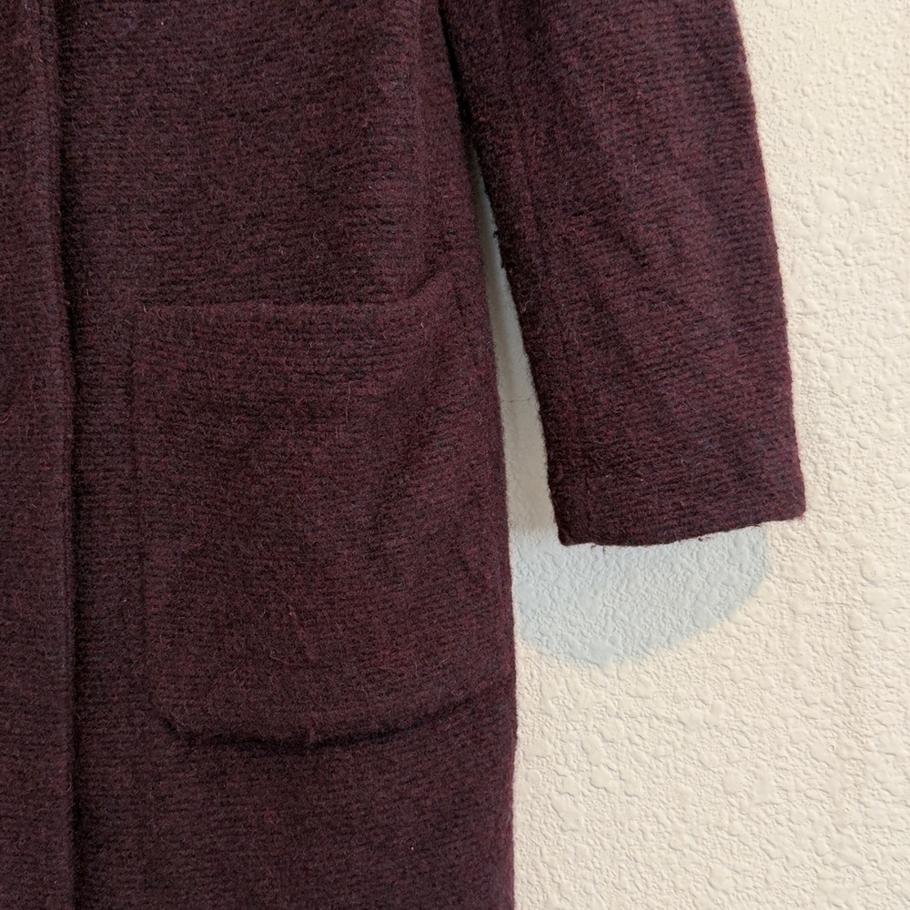 H&M Maroon Wool Blend Coat - Picture 7 of 8